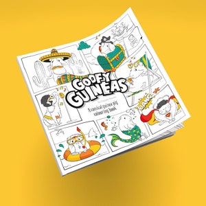 Funny guinea pig colouring book // Childrens gift for son, for daughter, for kids // Adult colouring book // Guinea pig birthday gift