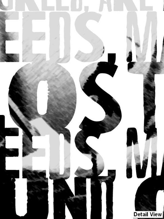 The Cribs Men S Needs Typography Poster Art Print Etsy