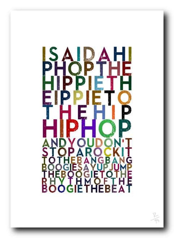 The Sugarhill Gang Rapper S Delight Typography Poster Etsy