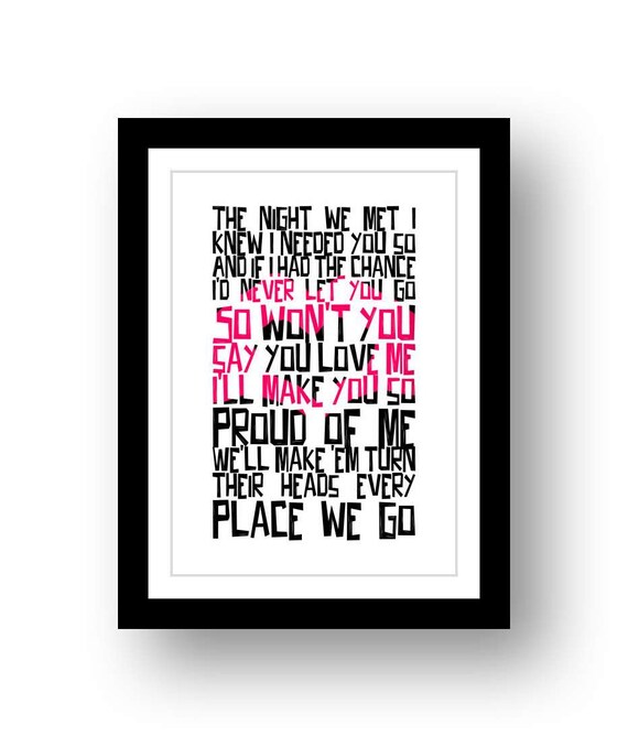 The Ronettes Be My Baby Lyrics Typography Poster Art Etsy You know every little part of me. etsy