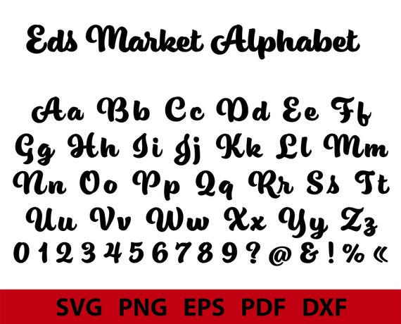 Download Svg Letters Svg Font Calligraphy Svg Italic Font Svg Etsy