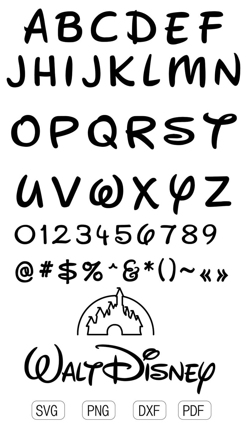 Download Craft Supplies Tools Tools Disney Font Collection Disney Alphabetsvg Dxf Disney Clipart Svg Files For Silhouette Cameo Or Cricut Disney Font Disney Letters Alphabet