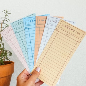 NEW! Library Card Bookmark with Pocket | Print at Home | Book Club Gifts | Reading List | Book List | Reading Bookmarks | Book Gifts |