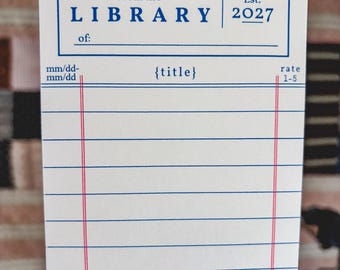 NEW! 2027 Library Card Bookmark