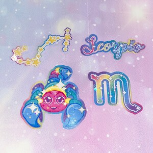 Scorpio sticker pack | scorpio stickers, zodiac stickers, zodiac, kawaii stickers, girly stickers