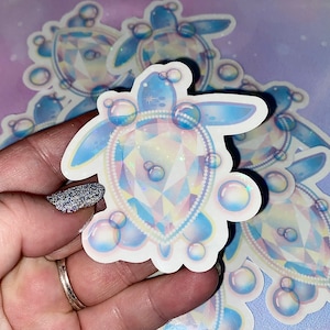 Rainbow sea turtle holo sticker | cute turtle stickers, turtle stickers, kawaii stickers, girly stickers, sea turtles, tumbler stickers image 1