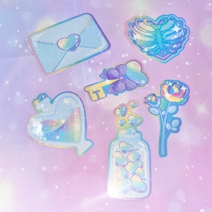Loving You Pastel sticker pack | cute love stickers, valentines stickers, lover stickers, kawaii stickers, girly stickers