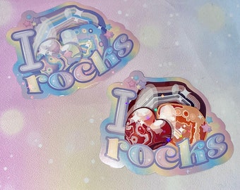 Agate holo sticker | Cut agates, cute agate stickers, agate stickers, kawaii stickers, agate hunter, tumbler stickers