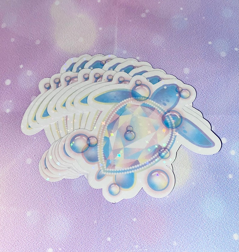 Rainbow sea turtle holo sticker | cute turtle stickers, turtle stickers, kawaii stickers, girly stickers, sea turtles, tumbler stickers image 3
