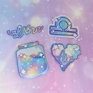 Libra sticker pack | libra stickers, rainbow libra stickers, rainbow stickers, kawaii stickers, zodiac stickers, zodiac signs