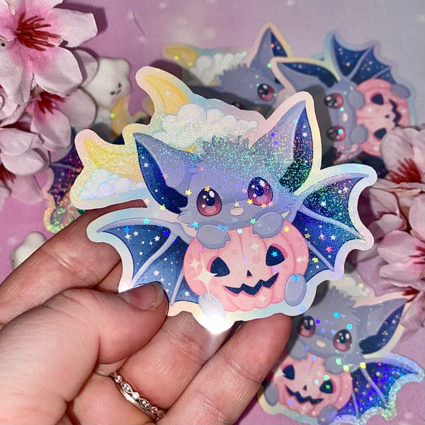 Batty-kins | bat sticker, Kawaii bats, fall stickers, Halloween stickers