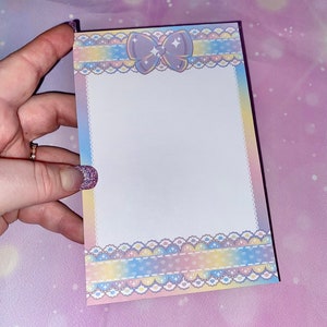 Rainbow Lace Notepad | funny notepads, girly notepads, cute notepads, lace, lace notepads
