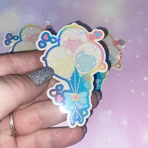 Kitty balloons sticker | cute cat stickers, cat balloons, cat balloon stickers, kawaii stickers, girly stickers