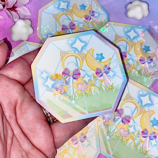 Magical girl terrarium transparent sticker | magical girls, magical girl stickers, terrarium stickers, terrarium, kawaii stickers