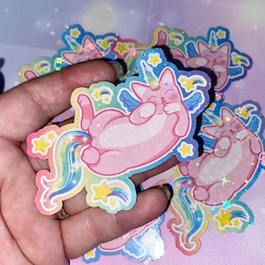 Kitty-corn | cat stickers, cute cat stickers, cat mom, cat unicorns, Kawaii stickers, girly stickers
