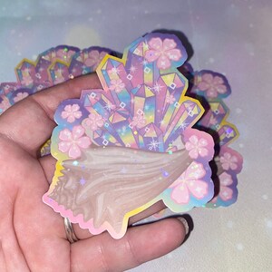 Conch shell holo sticker | cute shell stickers, conch shells, conch shell stickers, kawaii stickers, crystal stickers, crystals