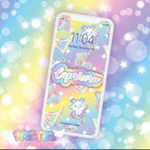Capricorn Phone Wallpaper / zodiaco, Capricorn wallpaper, Capricorn phone background, kawaii wallpaper