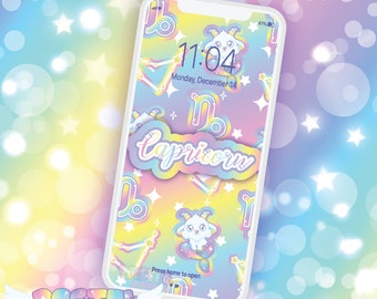 Capricorn Phone Wallpaper | zodiac, Capricorn wallpaper, Capricorn phone background, kawaii wallpaper