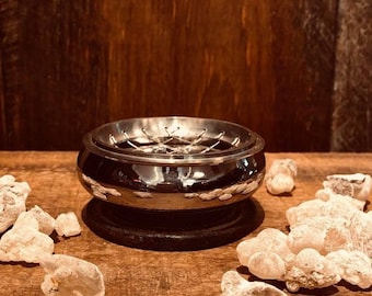 Charcoal Burner Brass or Silver for Frankincense & Myrrh Resin