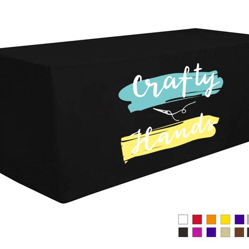 Custom Fitted Tablecloth Tradeshow Table Cover Craft Fair Etsy