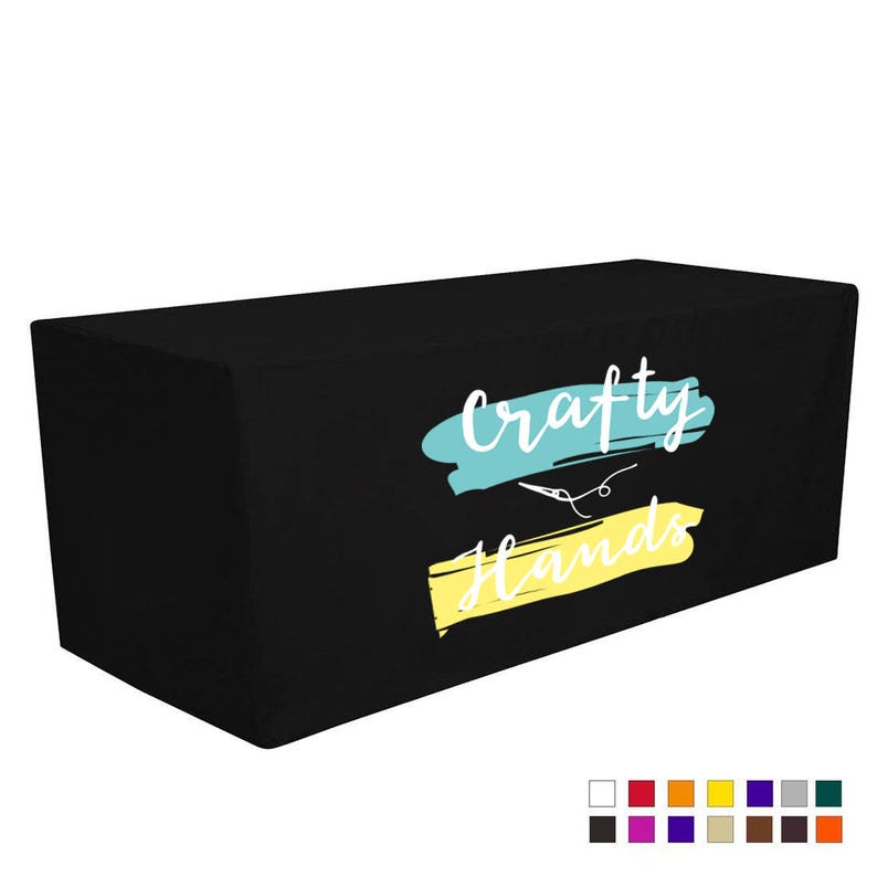 Custom Fitted Tablecloth Tradeshow Table Cover Craft Fair Etsy