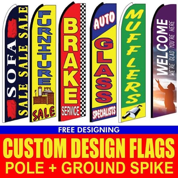 AMERICAN FLAG Tall swooper feather flag banners for business advertising