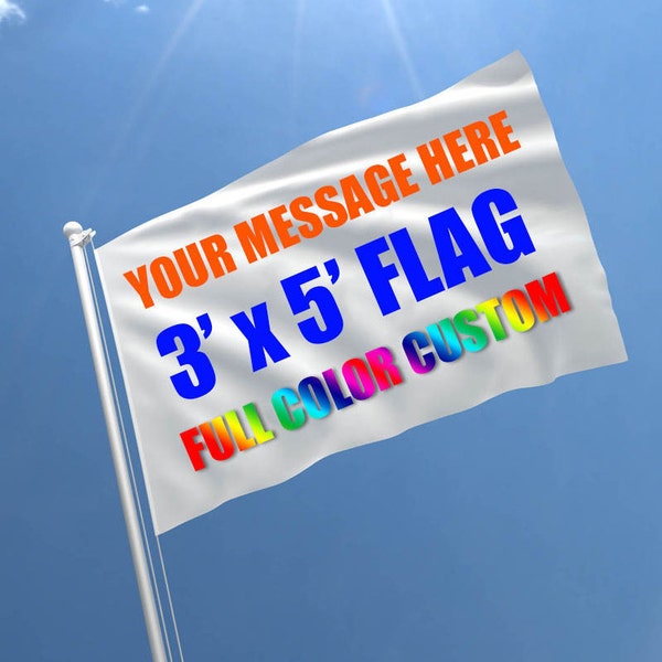 Custom Flag 3x5 Etsy