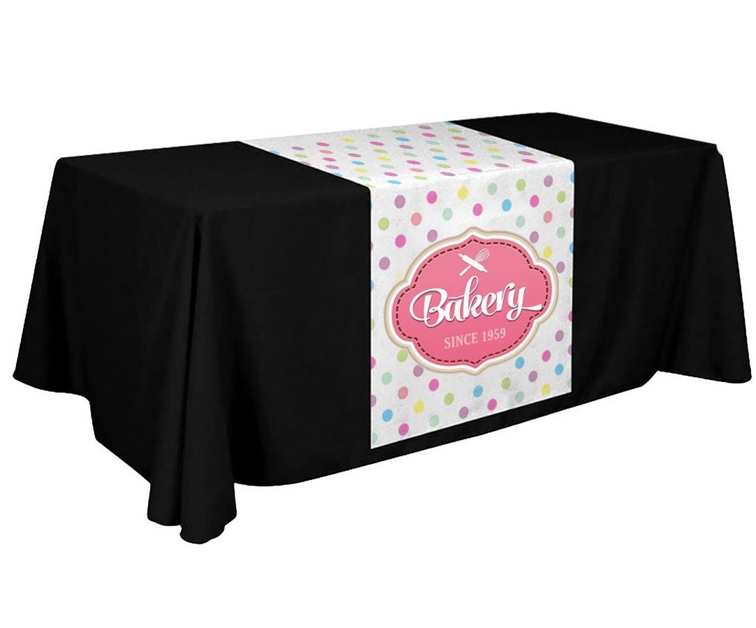 Trade show table runner custom logo table runner for event Etsy