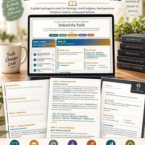 Defend the Faith: 24-Week Christian Apologetics Bible Study Workbook | Interactive HTML Digital Download