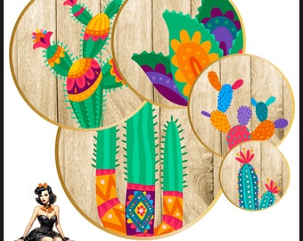 アステカ デジタルコラージュシート 12 mm、20 mm、25 mm (1 インチ