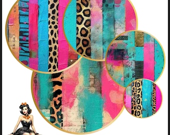 Cabochon images 25mm 1inch circle Printable images digital collage sheet Instant download bottle caps #41