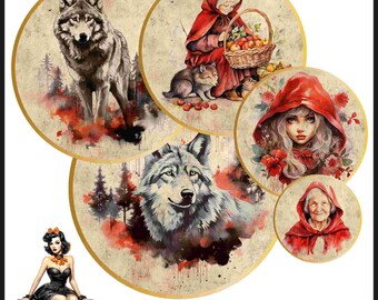 アステカ デジタルコラージュシート 12 mm、20 mm、25 mm (1 インチ