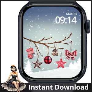 Christmas Apple Watch Face Wallpaper, Apple Watch Face, Christmas Watch face, Christmas Wallpaper, Wallpapers Apple Watch Face