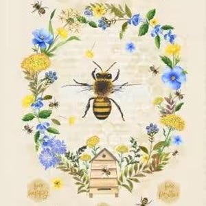 Bee Kind 24” Panel by Timeless Treasures Quilt Fabric