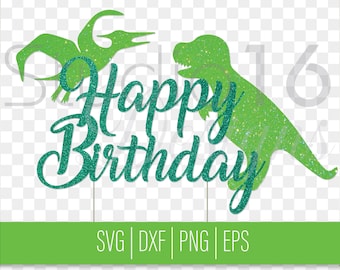 Dinosaur Cake Topper svg, dinosaur birthday party, digital dinosaur birthday party decoration, birthday Dino cut file, svg, dxf, eps, png