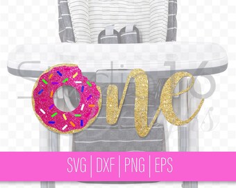 First birthday donut banner svg, donut shirt birthday cut file, donut theme birthday digital file, donut birthday highchair banner svg