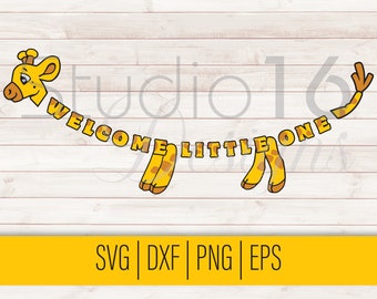 Baby Shower Banner svg, Digital Giraffe Banner Cut File, Baby Shower decor, Safari theme digital, Nursery Decor, Cricut, svg, eps, png, dxf