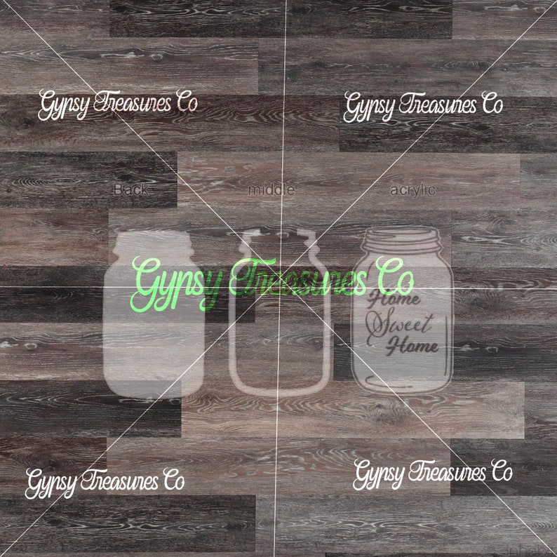 Mason Jar Wall Hanger digital file Etsy