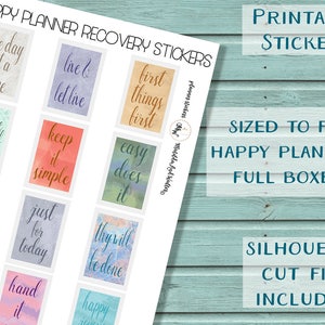 Blue & Green Christian Quotes Planner Stickers & Cut Lines