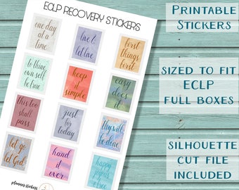 Adesivi stampabili di recupero per il tuo Big Book, scatole piene 38 x 48 mm, slogan AA, citazioni in 12 passaggi, na o oa, scarica stampa e ritaglia ora