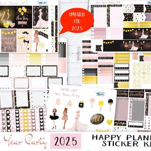 2025 New Year Kit for Happy Planner, From the UK, Fashion Girls Party Weekly Kit, A La Carte Choices, Weekly Spread, Hen Night Weekend