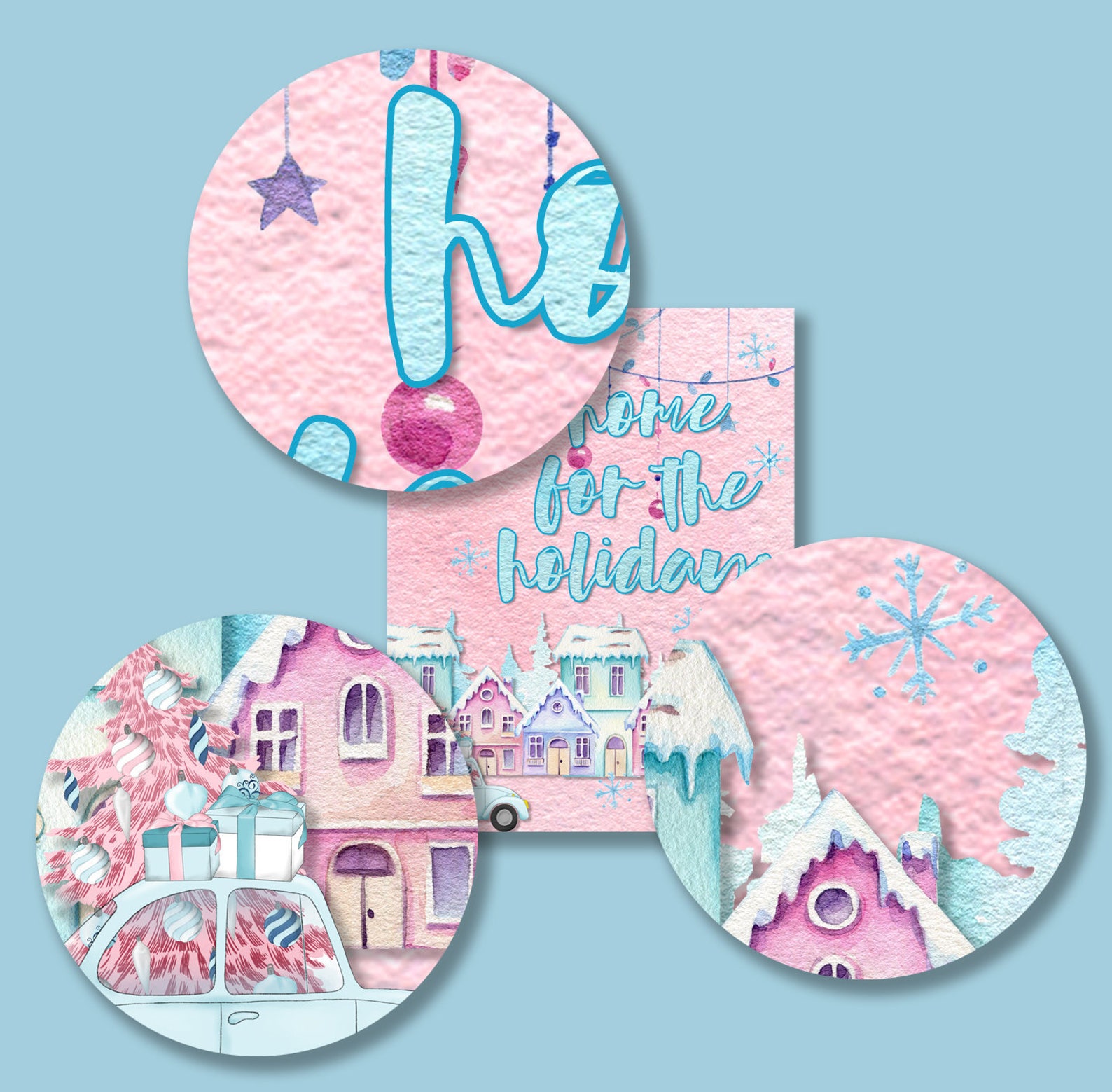 Printable Holiday Pink Dashboard, Christmas ECLP Create 365 Dashboard ...