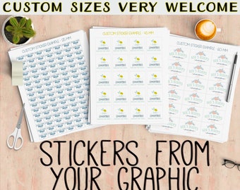 Rectangle Custom Stickers | Personalised Stickers | Square Logo Label | Custom Sized Sticker | Customised Sticker Sheet | Business Labels