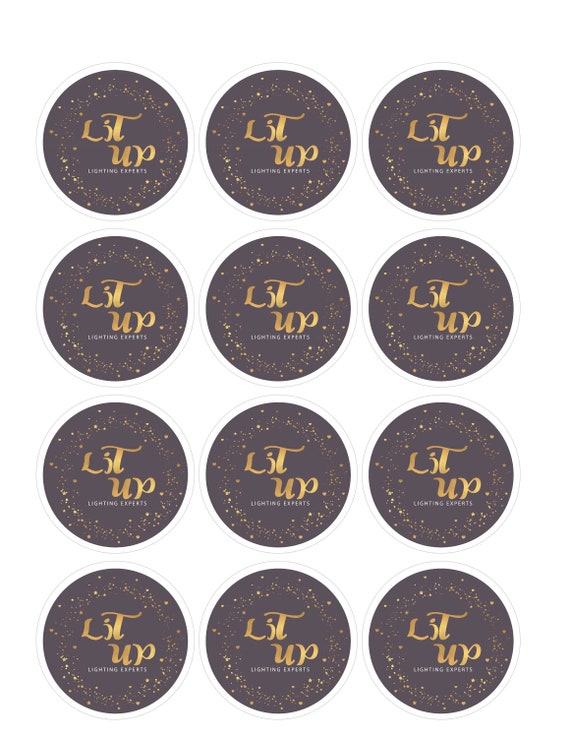 Custom Round  Stickers, image or logo or text on a circular sticker. Thick Premium Matte or Vinyl Labels and Glossy Finish (approx A4 Sheet)