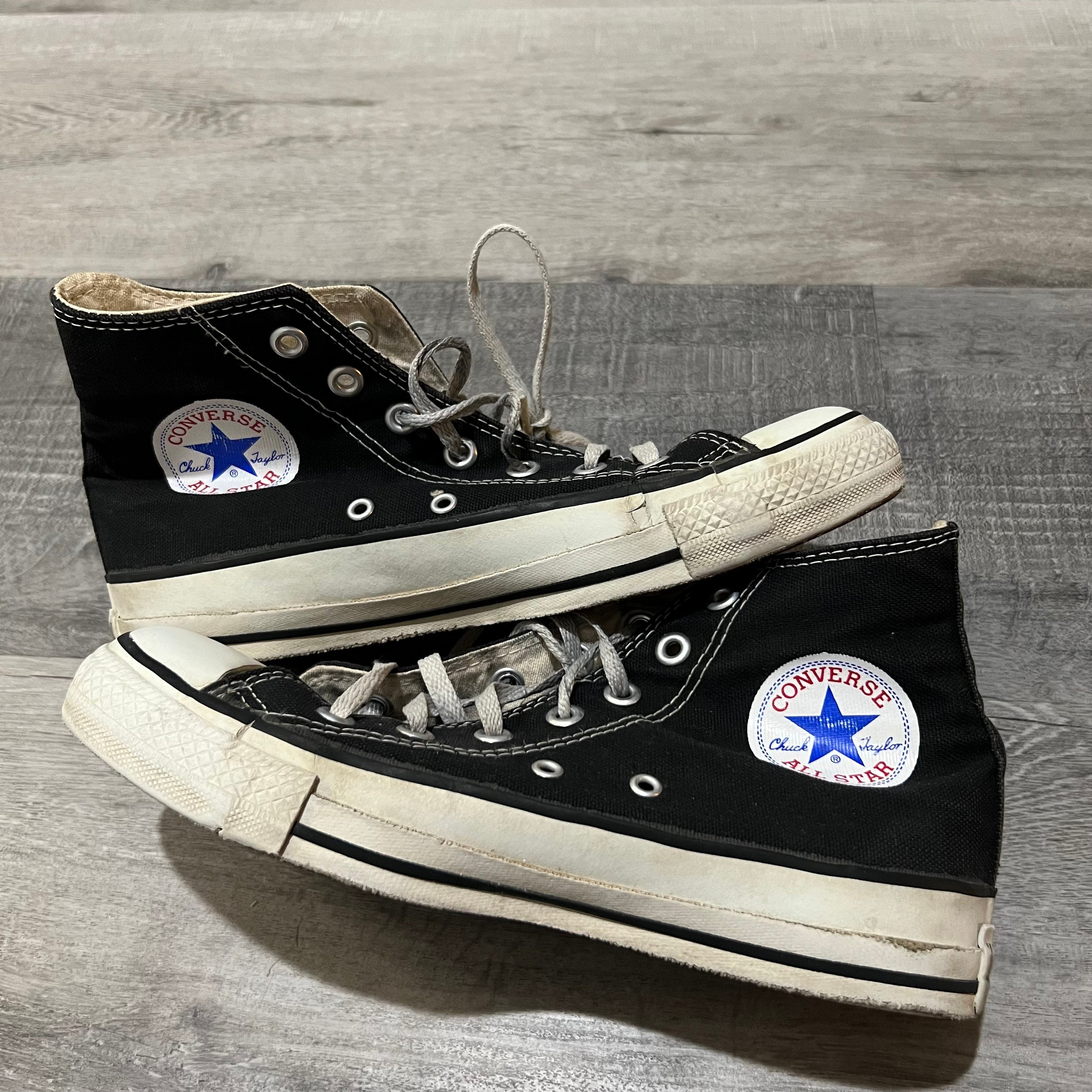 Converse Vintage USA Chuck Taylor All Stars Black Hi Etsy