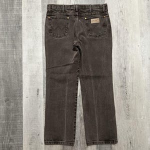 VTG Wrangler Brown Denim Mens Cowboy Jeans 936KCL Straight Leg Faded Y2K 35 image 2