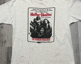 Helter Skelter - Charles Manson' Regular Fit Handcrafted Tshirt