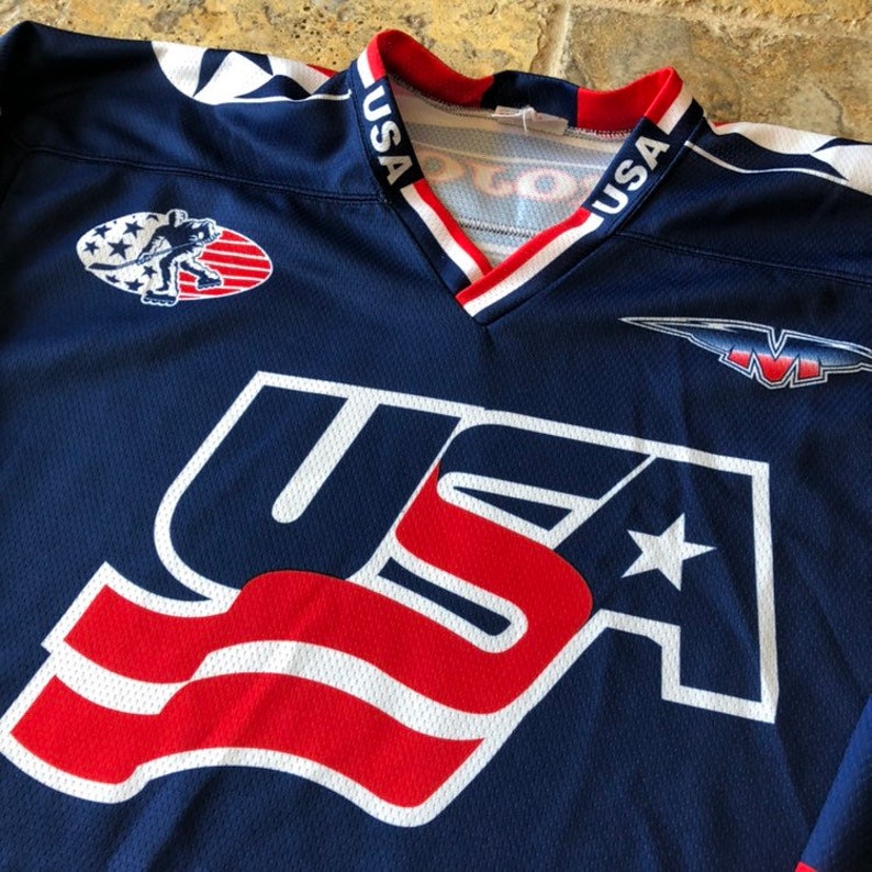 Vintage USA Olympic Inline Roller Hockey Jersey Rare ProJoy Etsy
