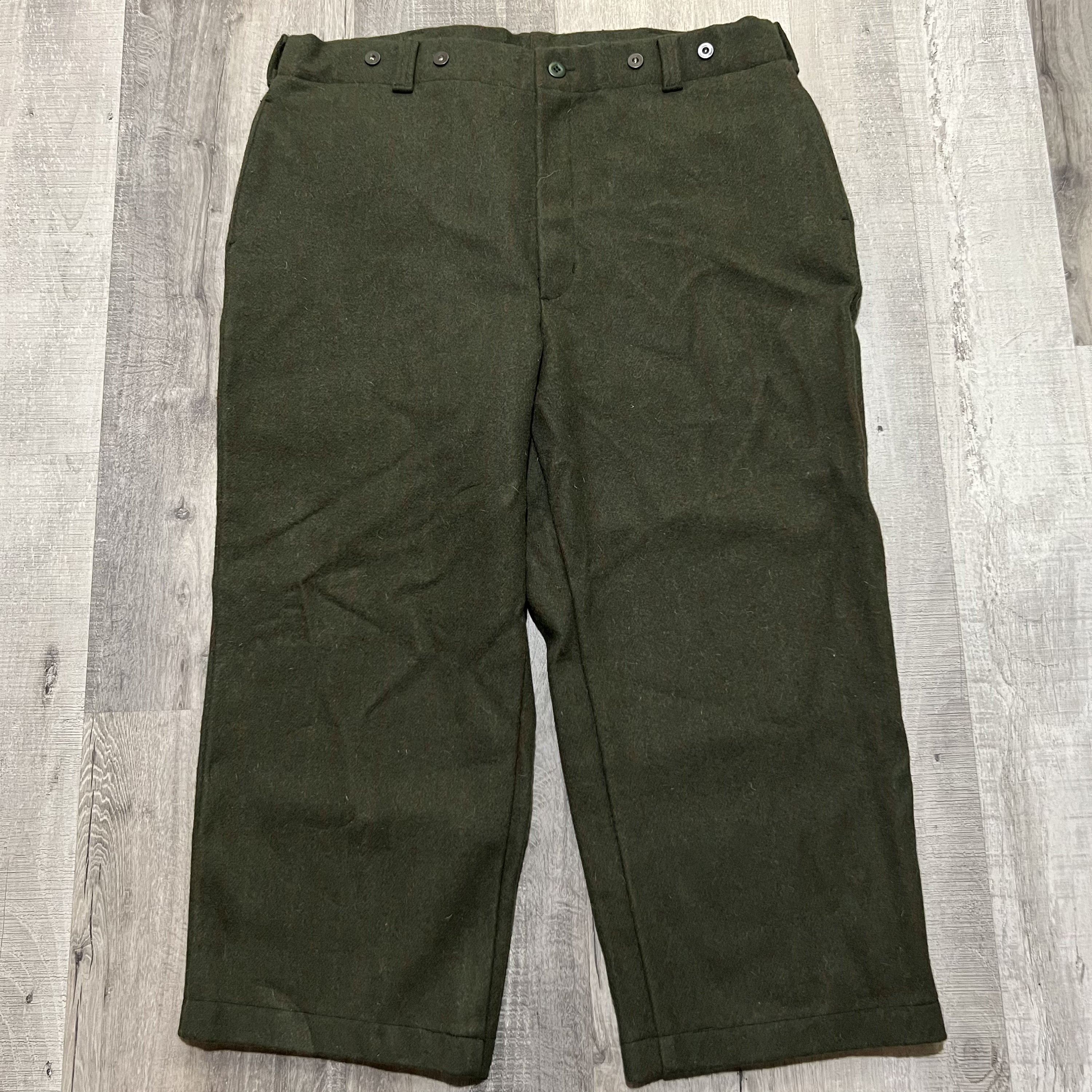 Green Wool Pants, Suspender Pants, Long Wool Pants, Womens Pants With  Pockets, Wide Leg Pants, Vintage Wool Pants, Autumn Winter Pants 2068 
