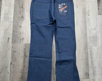 VTG 1970s Deadstock Western Boot Cut Jeans 14oz Kmart USA Scoville Cowboy NWT 37